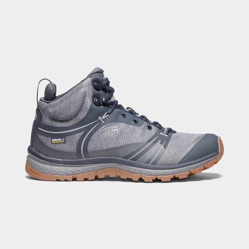 Keen Terradora Waterproof Mid - Kadın Trekking Bot - Gri/Mavi - Türkiye (357928ZQH)